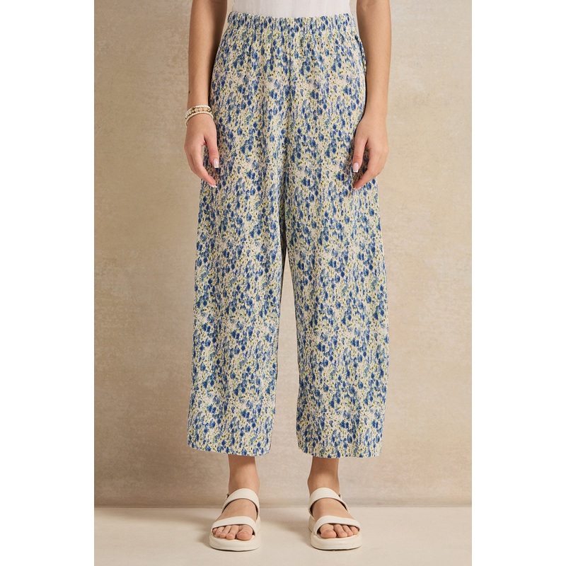 Senior Girls Ivory Printed Pants