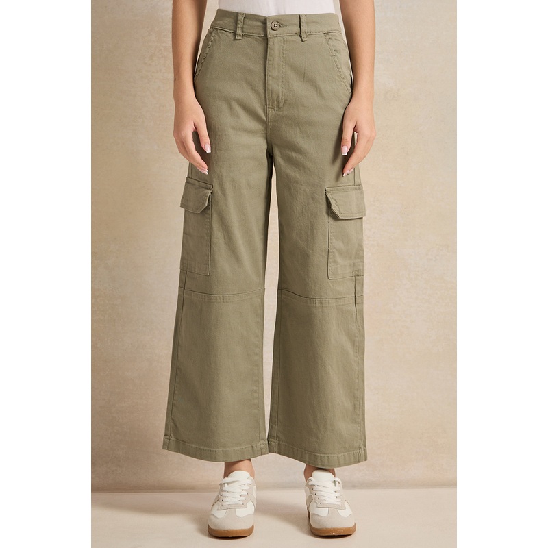 Senior Girls Olive Cargo Pants