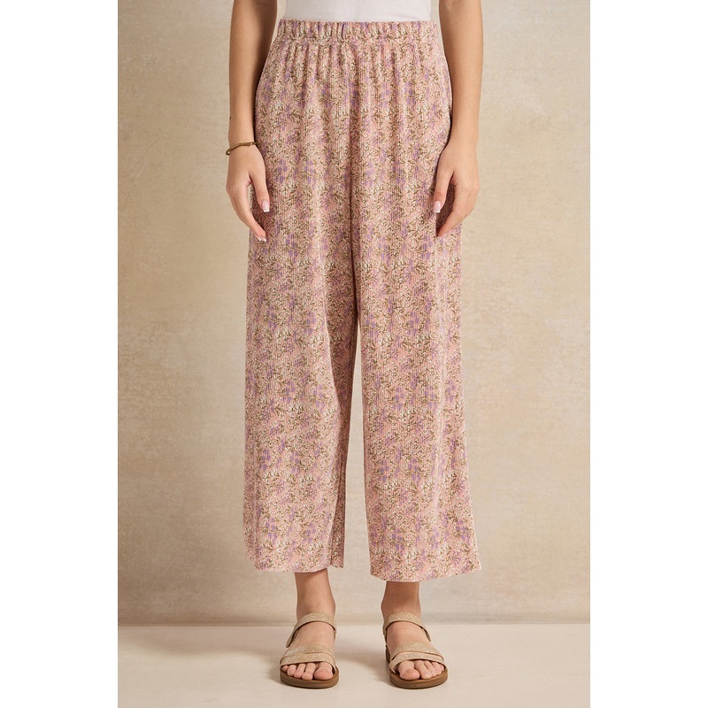 Senior Girls Pink Printed Pants