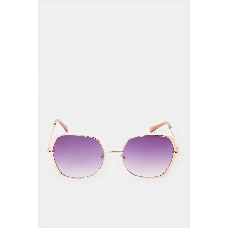Women Gold Oversize Sunglasses