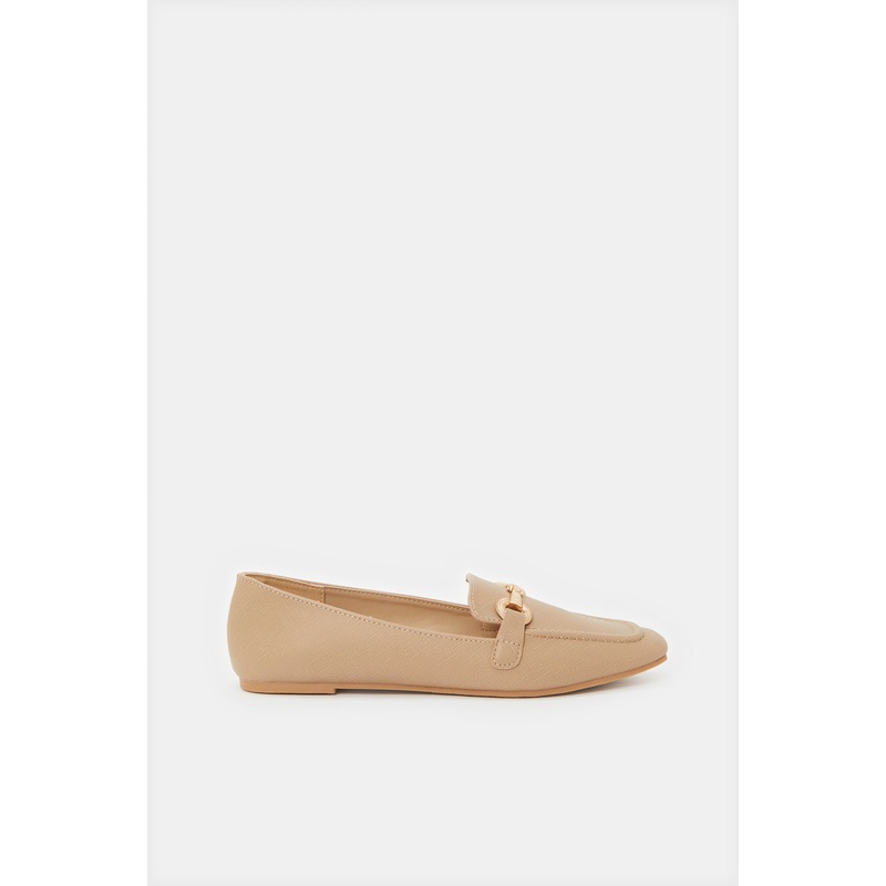 Women Taupe Embellished Loafer