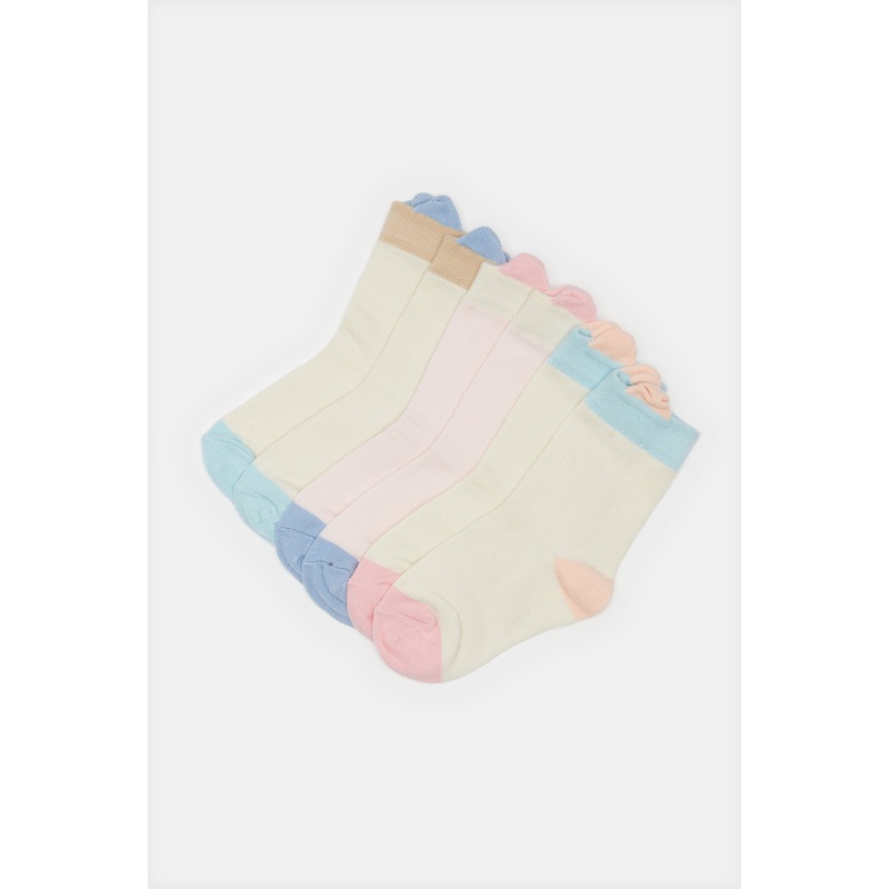 Infant Girls Assorted Crew Length Socks (3 Pairs)