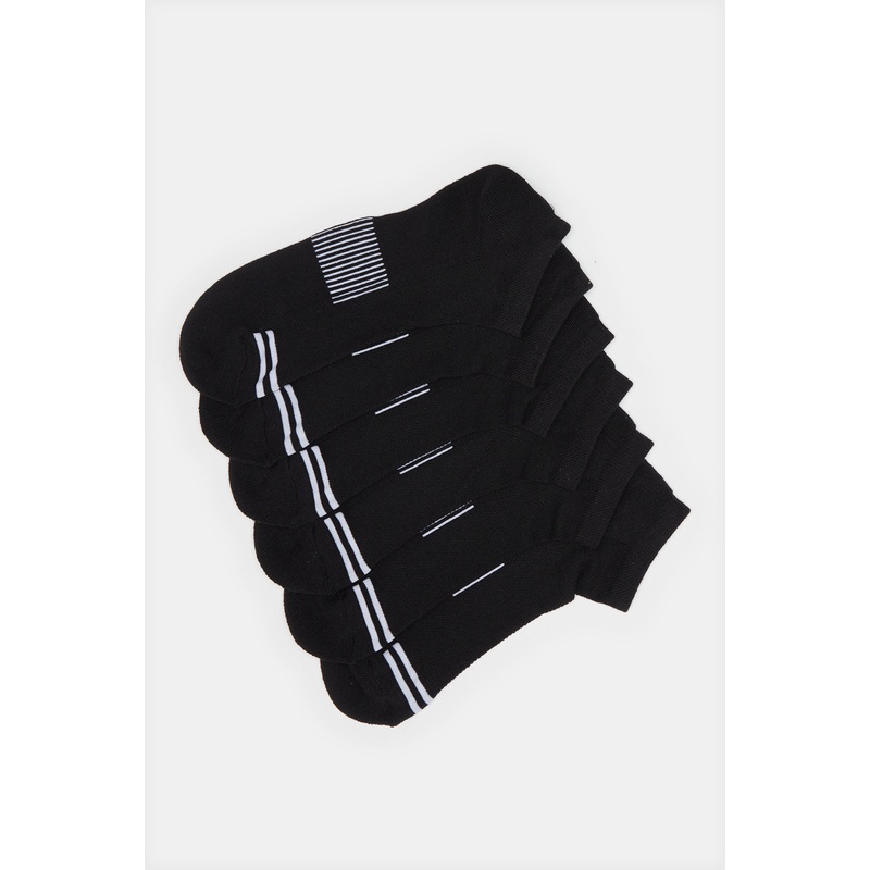 Men Black Striped Socks Set (3 Pairs)