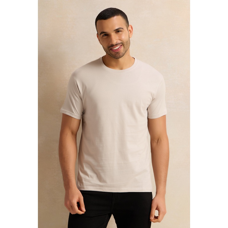 Men Grey Solid Basic T-Shirt|Small|Medium|Large|X-Large|XX-Large