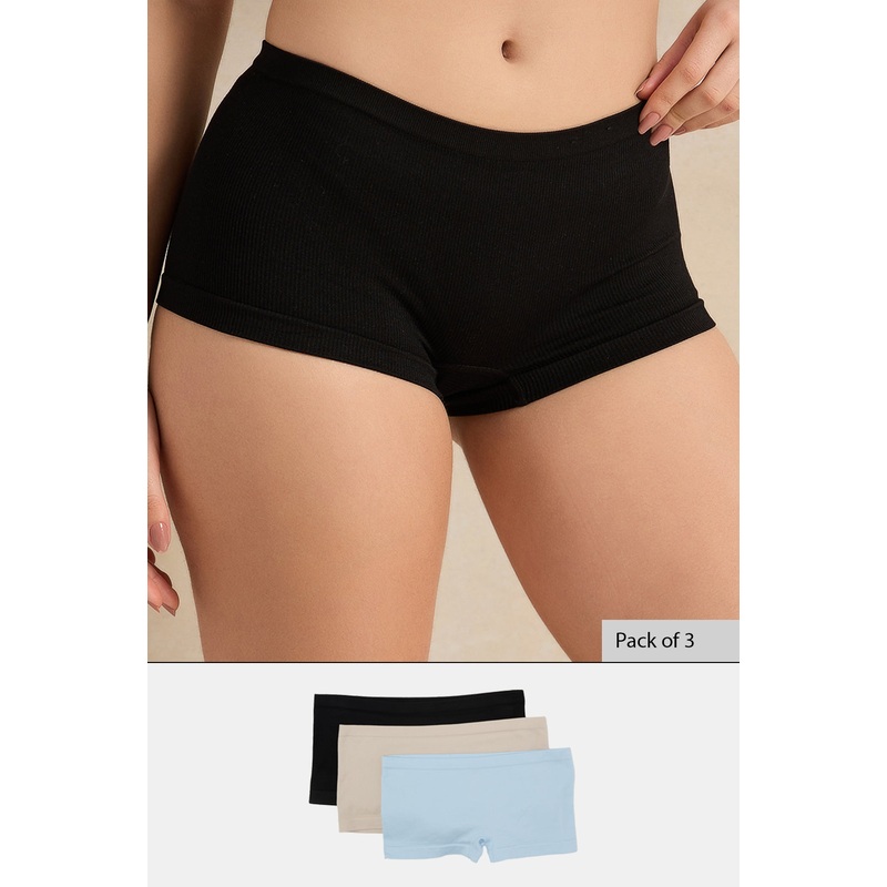 Women Assorted Boyleg Brief Set (Pack of 3)