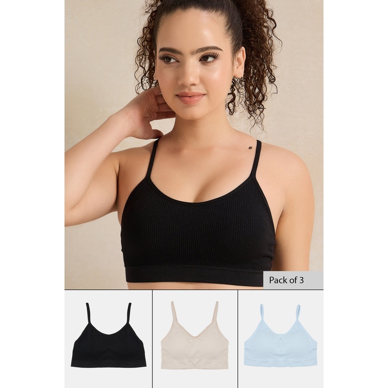 Women  Assorted Comfort Bras Set (Pack of 3)