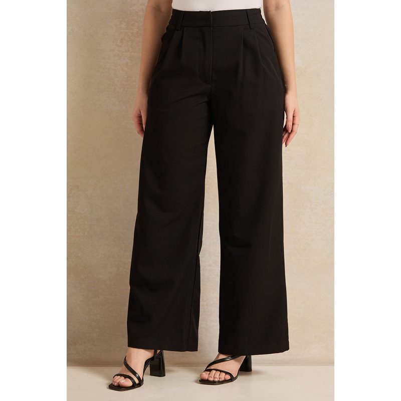 Women Black Flared Trouser|UK8|UK10|UK12|UK14|UK16|UK18