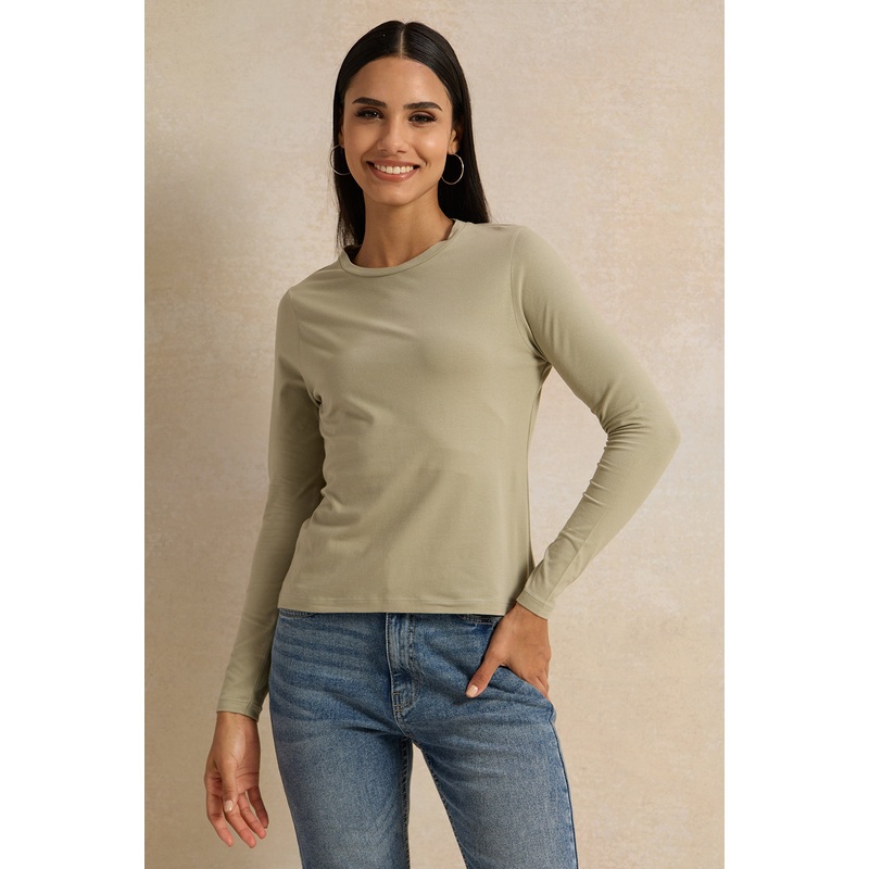 Women Green Crew Neck T-Shirt|UK8|UK10|UK12|UK14|UK16|UK18