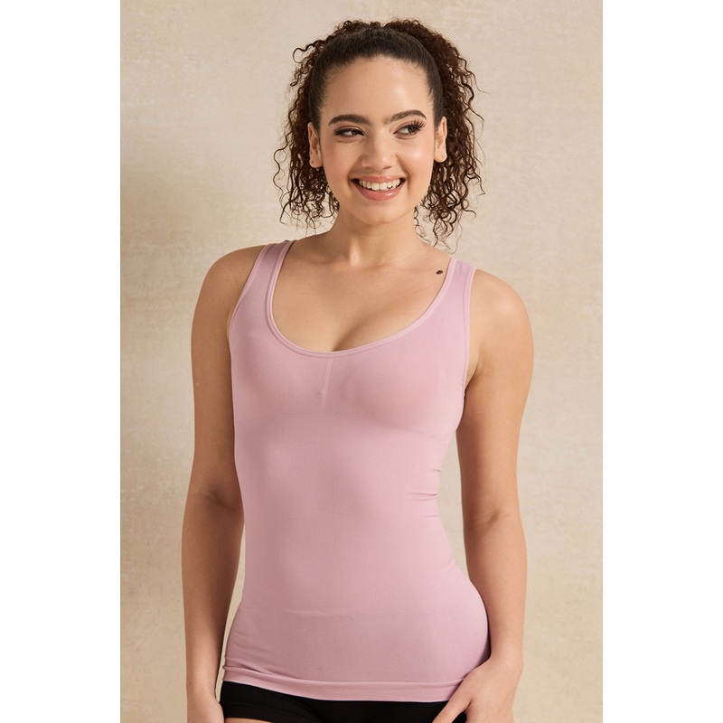 Women Pink Seamless Shapewear Vest