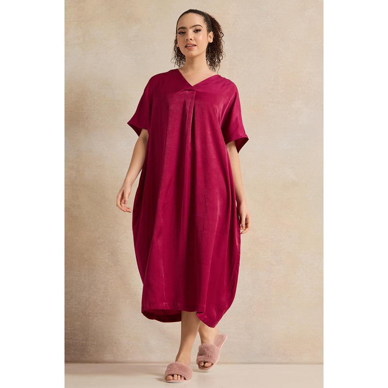 Women Purple Kaftan Nightgown|UK10|UK12|UK14|UK16|UK18|UK20