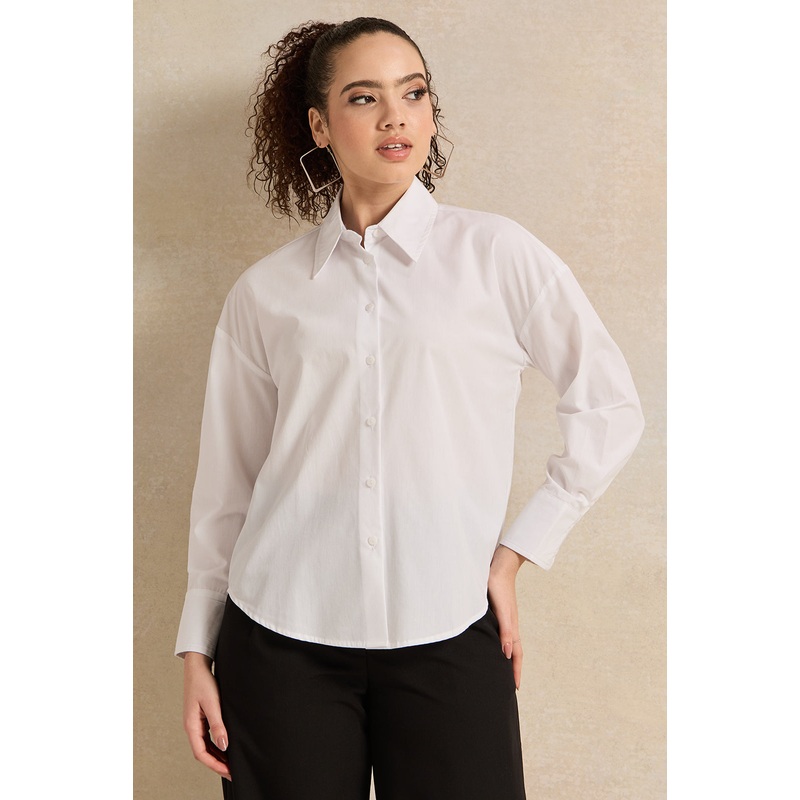 Women White Oversized Shirt|UK8|UK10|UK12|UK14|UK16|UK18