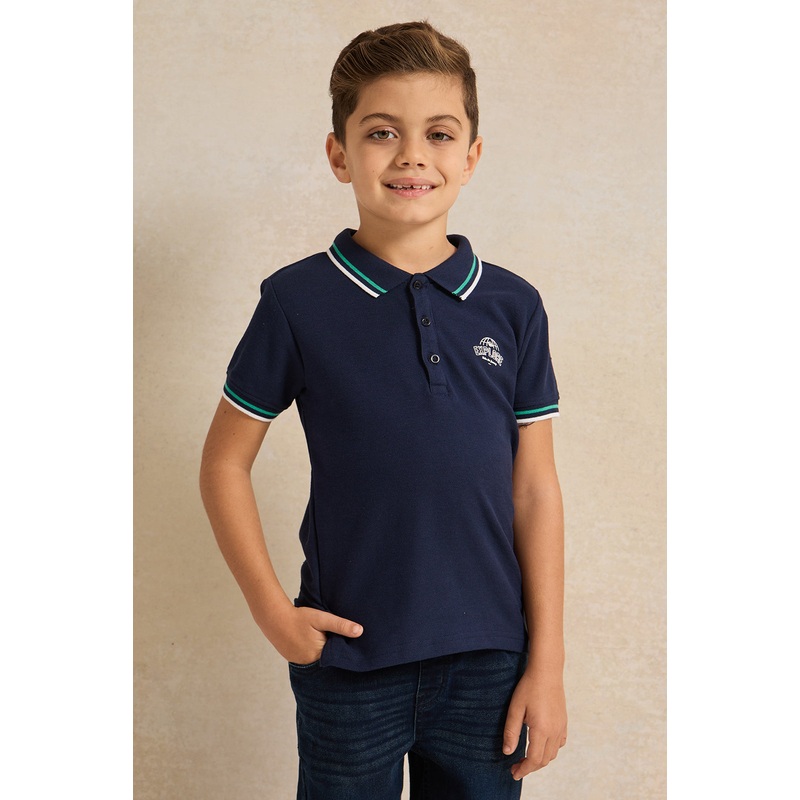 Boys Navy Polo T-Shirt|2-3 Years|3-4 Years|4-5 Years|5-6 Years|6-7 Years|7-8 Years