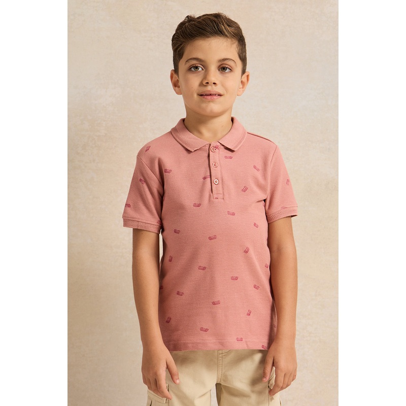 Boys Pink Polo T-Shirt|2-3 Years|3-4 Years|4-5 Years|5-6 Years|6-7 Years|7-8 Years