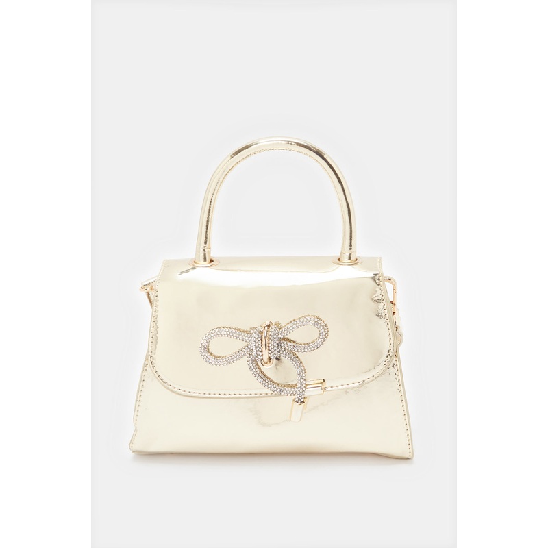 Girls Gold Embellished Crossbody Bag