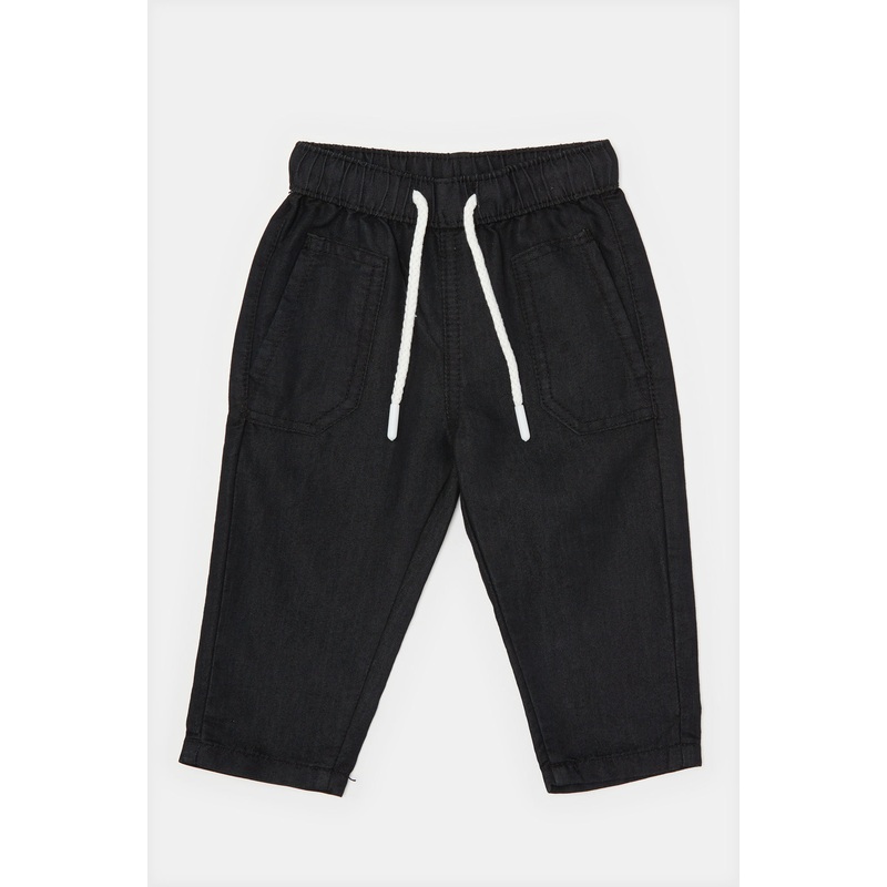 Infant Boys Black Pull On Active Pants