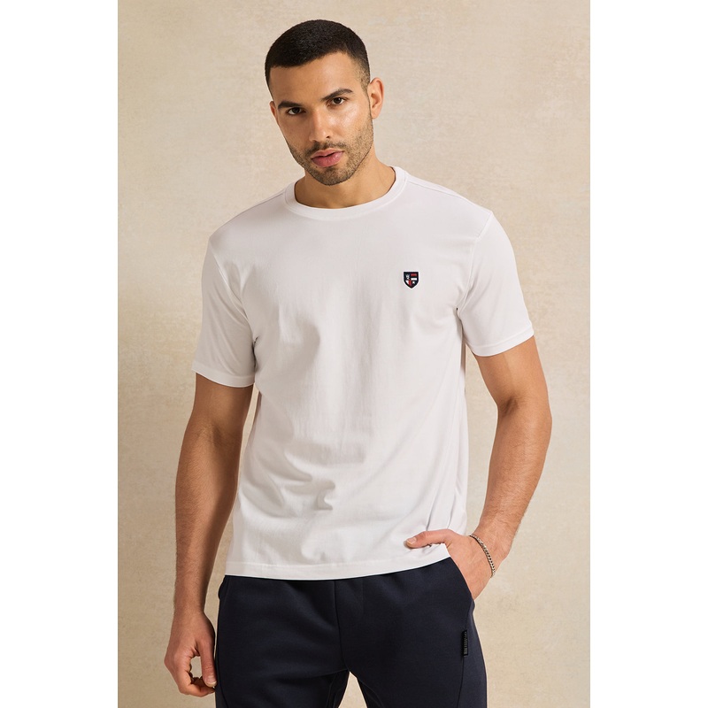 Men White Embellished T-Shirt|Small|Medium|Large|X-Large|XX-Large