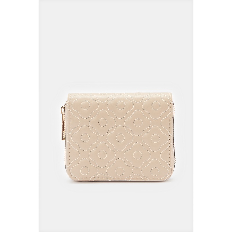 Women Beige Textured Purse