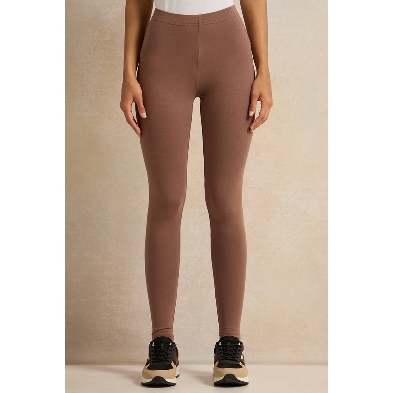Women Brown Long Length Leggings
