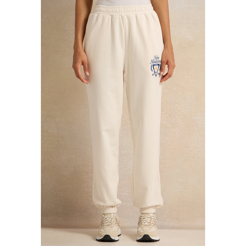 Women Ivory Printed Jogger Pants