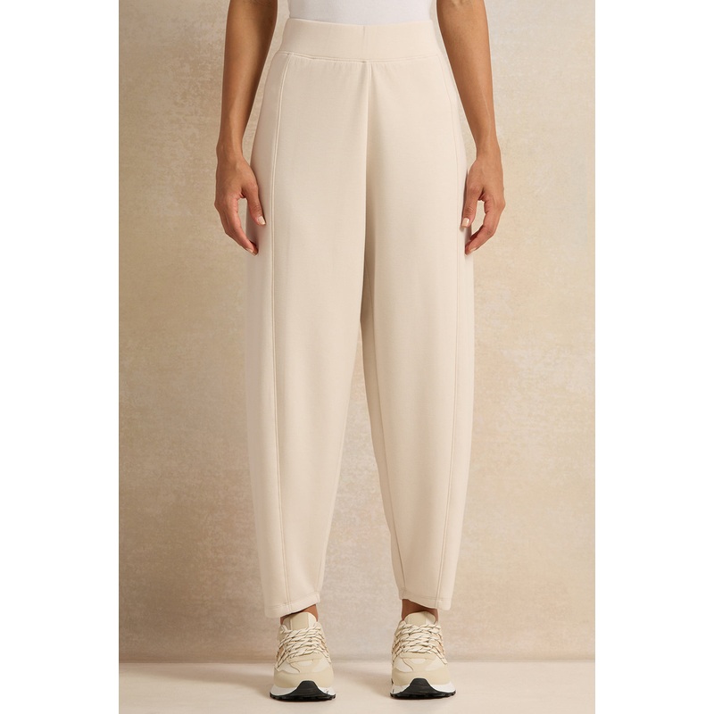 Women Ivory Straight Hem Active Pants