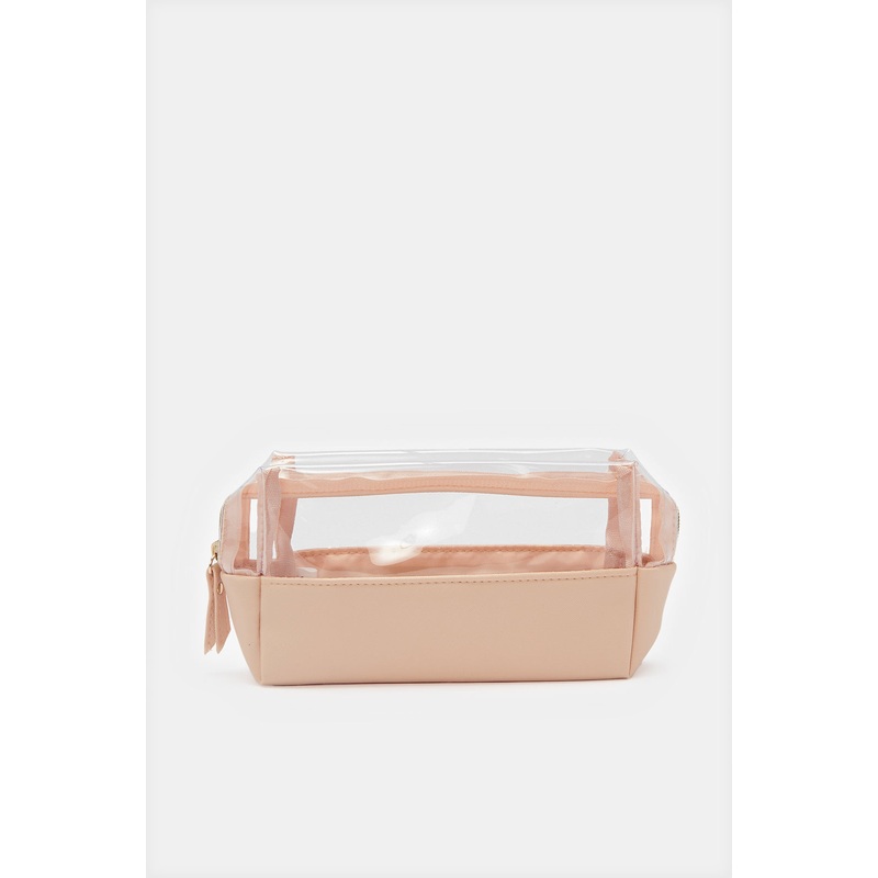 Women Pink Cosmetic Pouch Bag