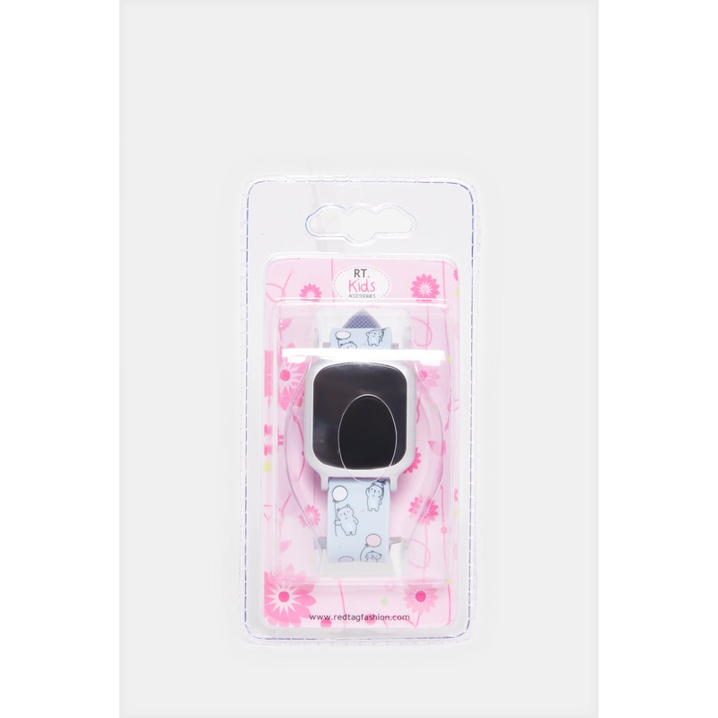Girls Blue Printed Digital Watch