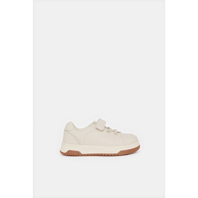 Infant Boys Cream Velcro Sneaker