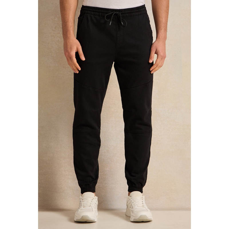 Men Black Solid Jogger|Small|Medium|Large|X-Large|XX-Large