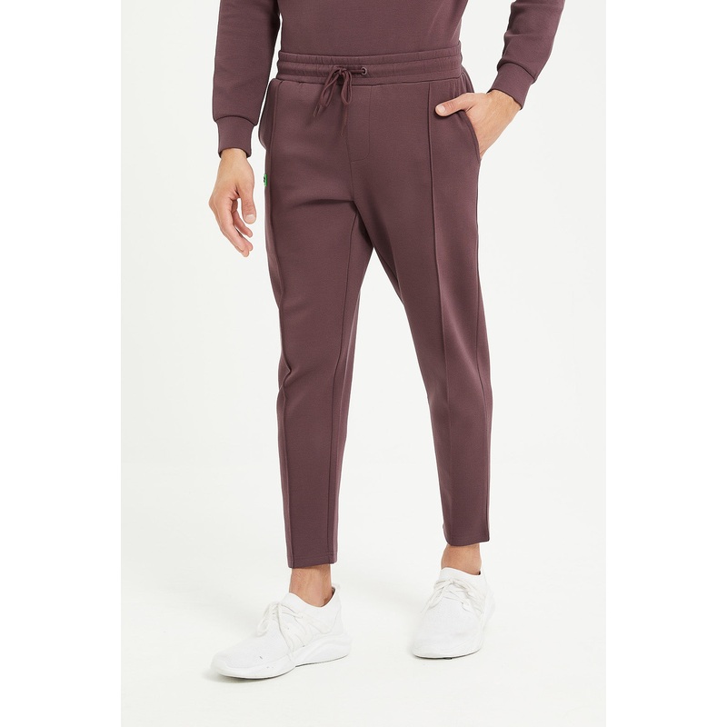 Men Burgundy Soft Touch Jog Pants