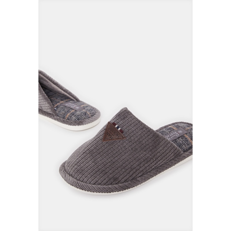 Men Grey Mule Slipper|Small|Medium|Large