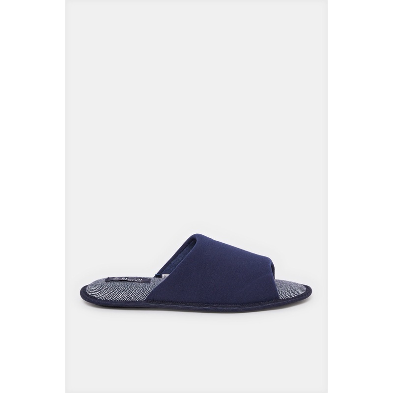 Men Navy Embellished Slipper|Small|Medium|Large
