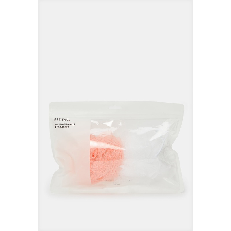 Pink And White Bath Sponge Set Of (2Pieces)