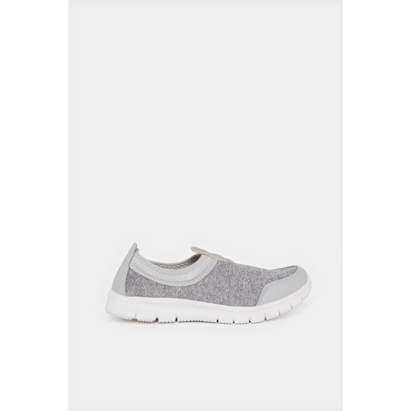 Senior Girls Grey Slip-On Shoes