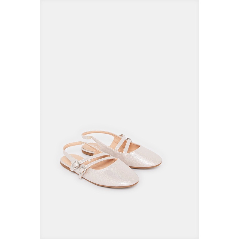 Senior Girls Pink Double Strap Mule