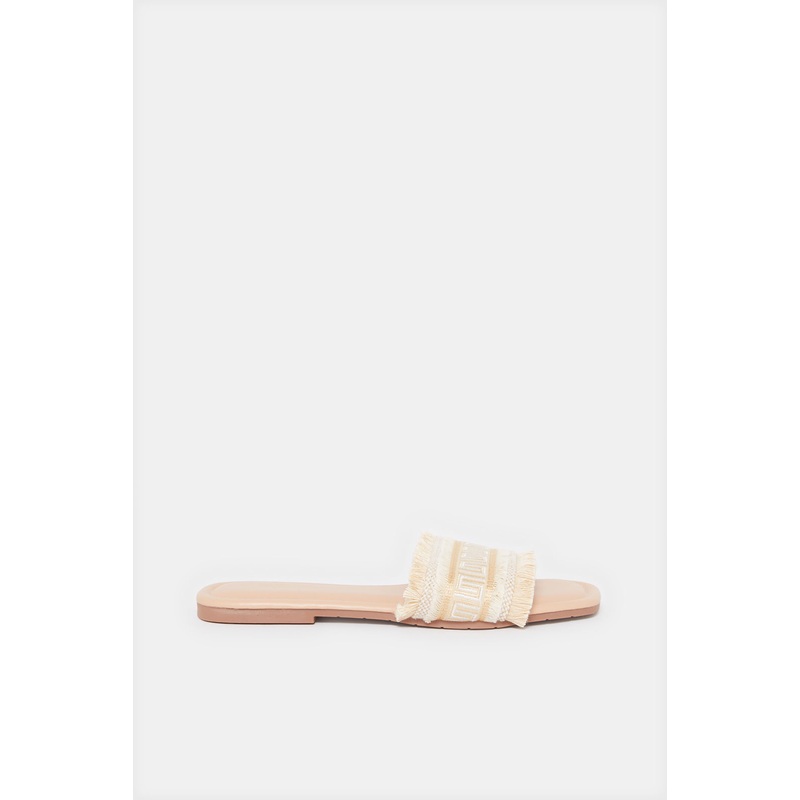 Women Beige Textured Mule|EU36|EU37|EU38|EU39|EU40|EU41