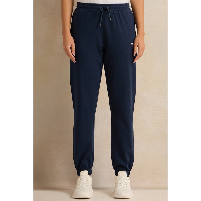 Women Navy Elasticated Active  Pant