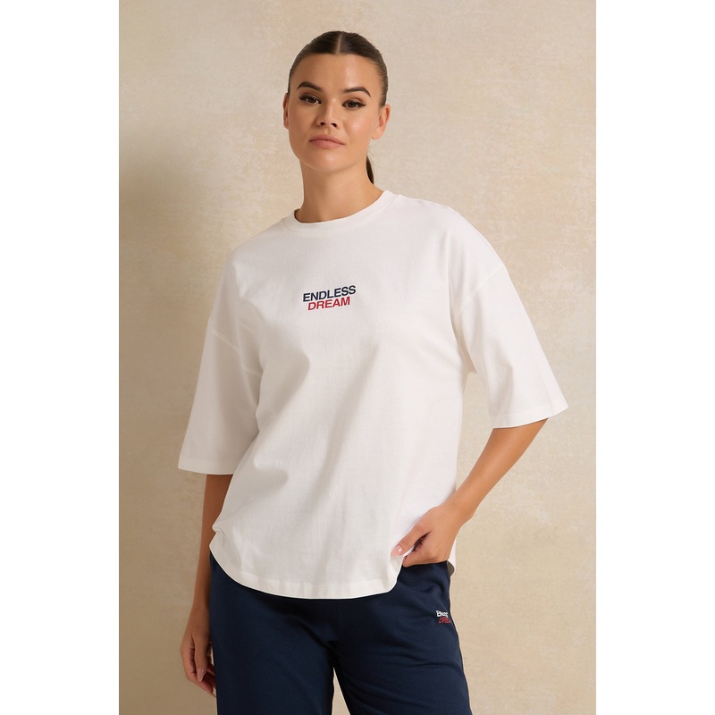 Women White Print  Active T-Shirt