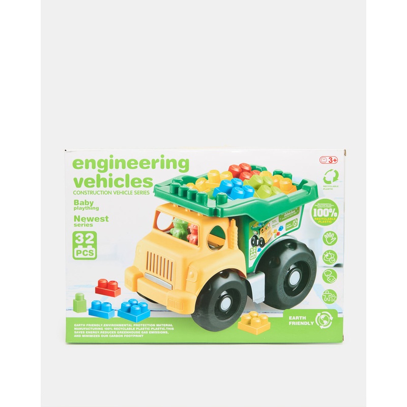 Assorted Blocks Free-Wheel Dumper (32 Piece)