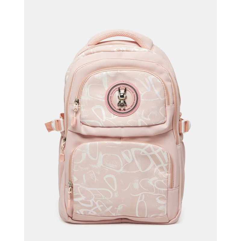 Boys Pink Embellished Backpack (18 Inch)