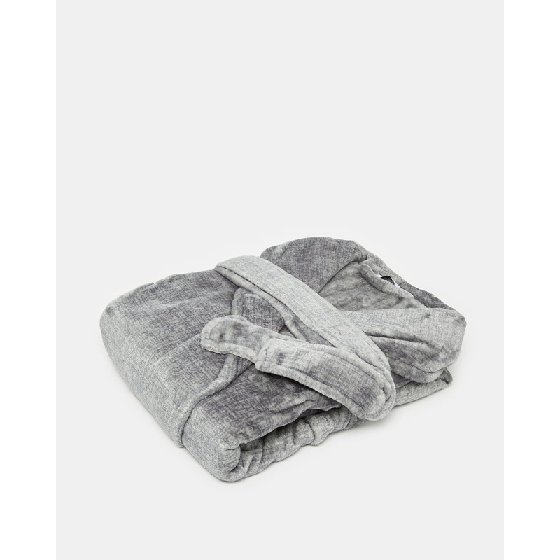 Grey Belted Bathrobe (Medium 110cm)