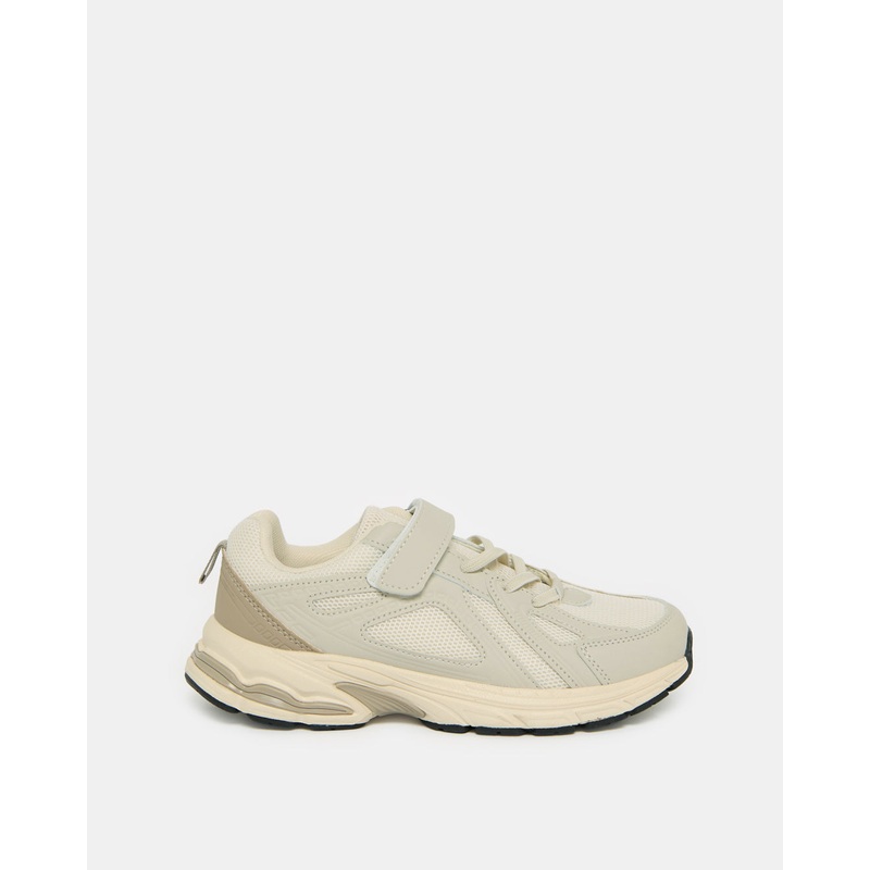 Senior Boys Ecru Material Block Trainer