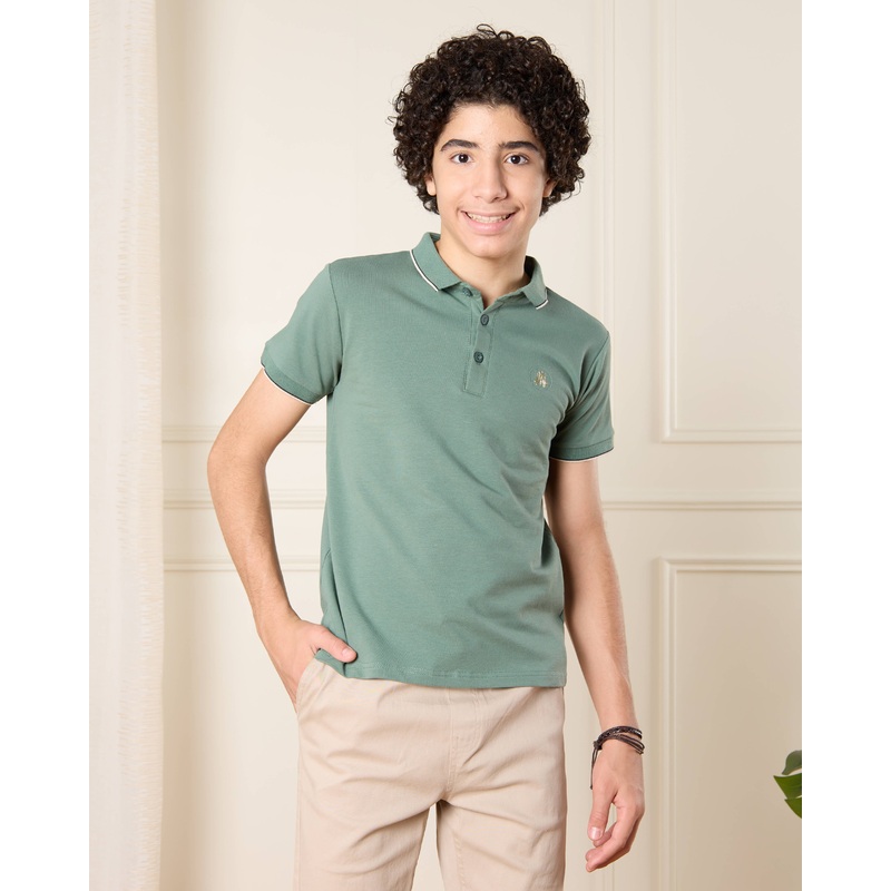 Senior Boys Green Polo T-Shirt