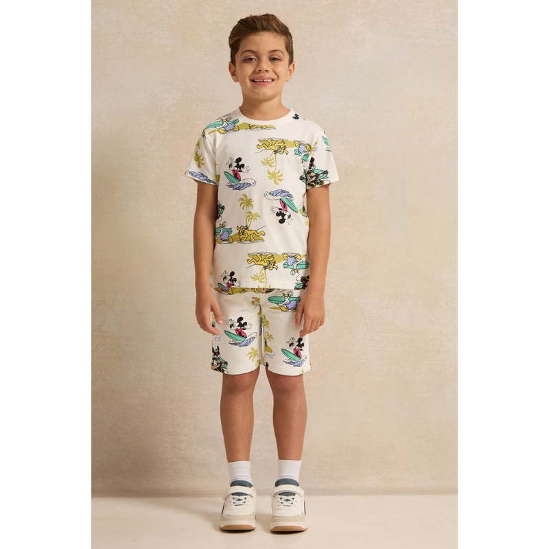 Boys Ivory Mickey Mouse Casual Set(2 Piece)