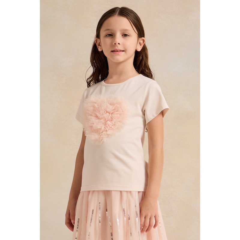 Girls Pink Embellished Top|2-3 Years|3-4 Years|4-5 Years|5-6 Years|6-7 Years|7-8 Years