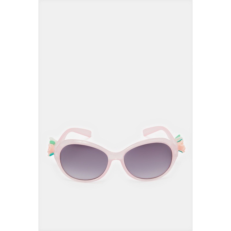 Girls  Pink Oversized Sunglasses With Embellished Frame