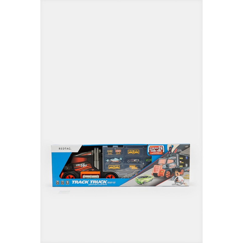 Orange And Black Big Super Long Transform Track Truck