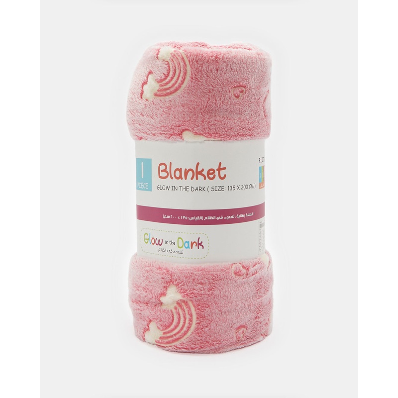 Pink Unicorn Glow In Dark Kids Blanket
