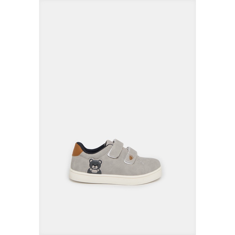 Boys Grey Velcro Sneakers|EU25|EU26|EU27|EU28|EU29|EU30|EU31|EU32
