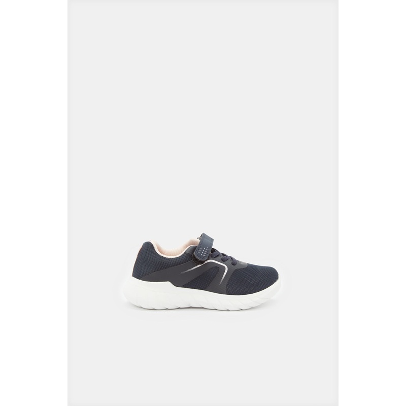 Girls Navy Velcro Strap Trainer