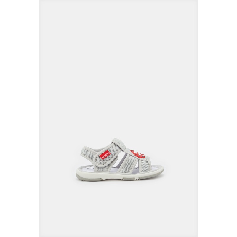 Infant Boys Grey Sounded Sole Sandals